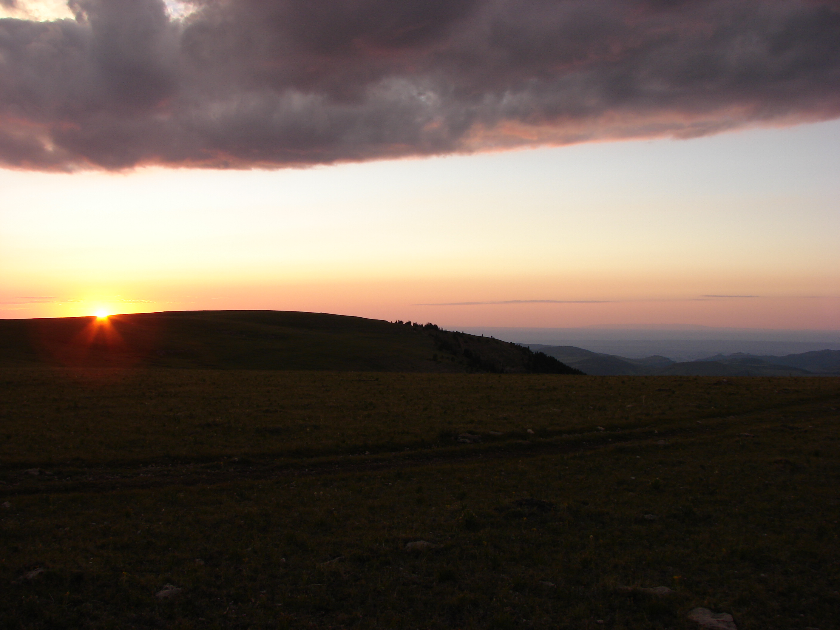 The sunset was beautiful.  Later, we could see the fireworks in Billings, Red Lodge, Laurel and Hardin.