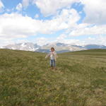 Conli walks through a beautiful meadow as we go back to the car.