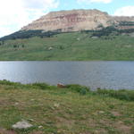 Beartooth Lake is the spot we chose for our noon picnic.