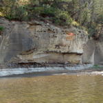 We floated up next to the cliffs.