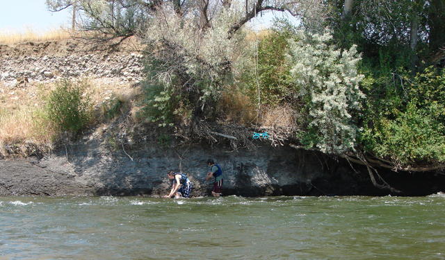 The blue thing hanging down is the handle to a rope swing.