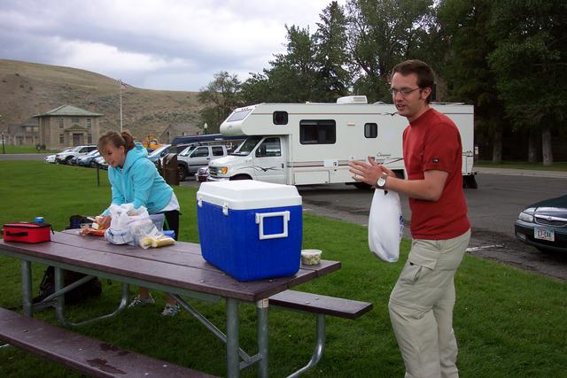 We stopped at Mammoth for a picnic.