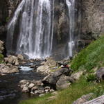 We could get into the big falls, but it was cold and powerful.