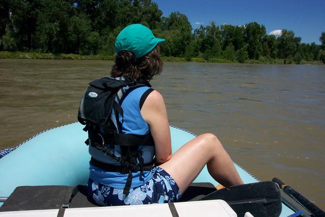 Sue and I were in my raft.