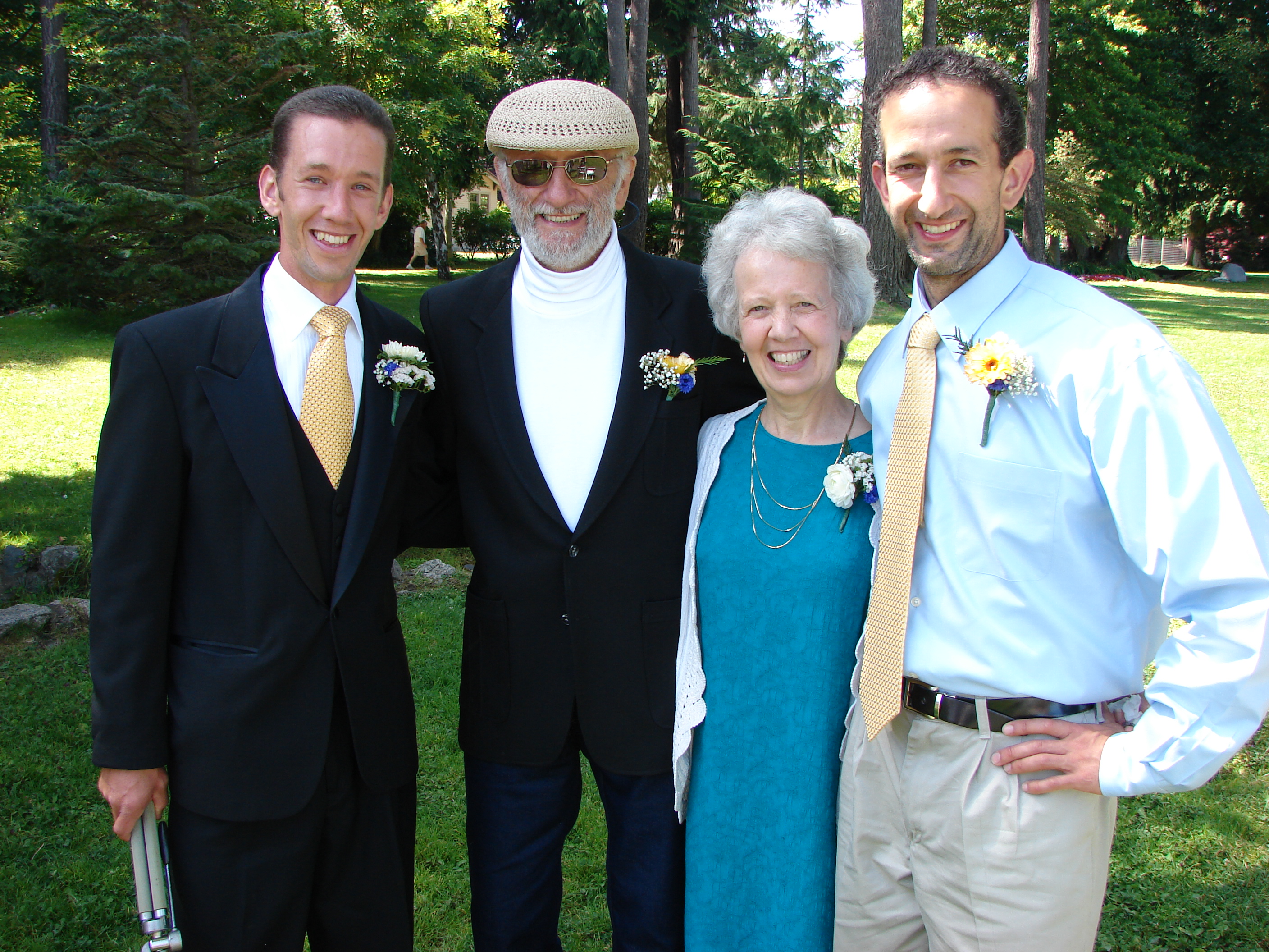 Ben's family waits with him.