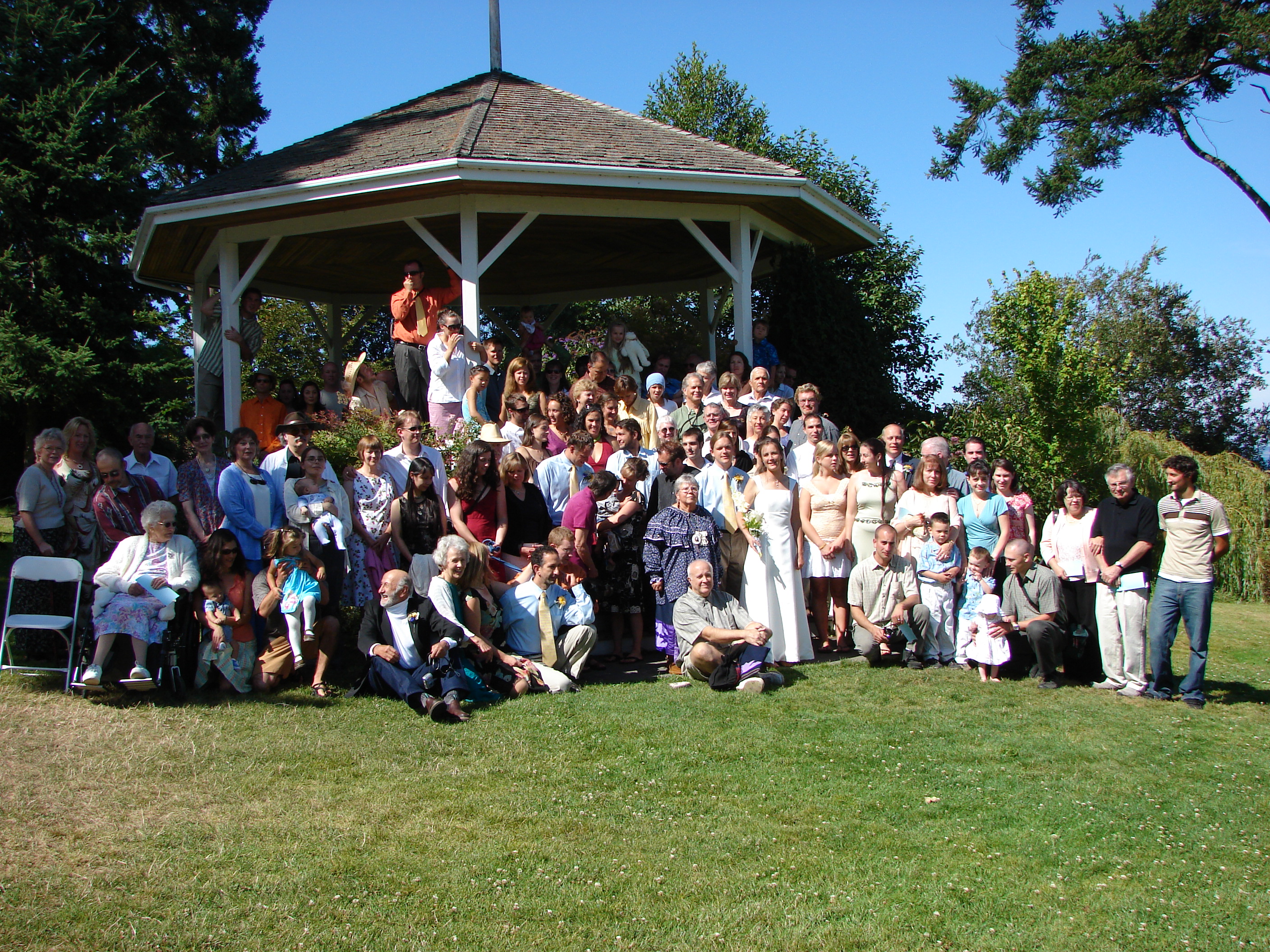 We line up for a group photo.