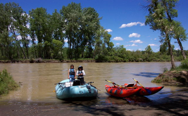 Sue, LW and I decided to check out the Yellowstone at 24,000 cfs (about 8.3 feet).