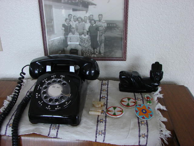 Picture of my dad's family by the house I remember visiting outside Washington, OK