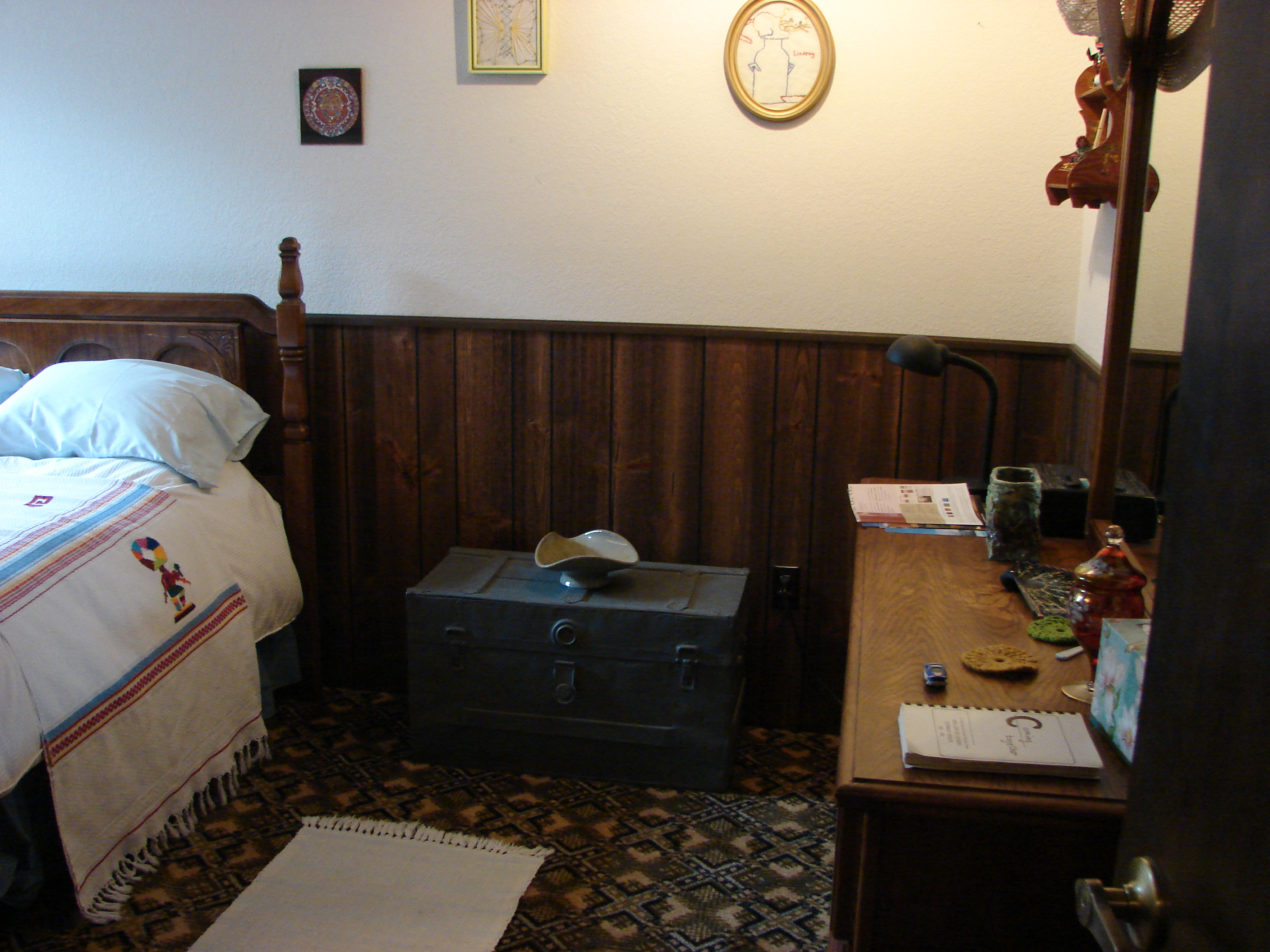 Old trunk is from Mom's house.  Bedroom set is from Mom's house, but was bought after I left Choctaw.