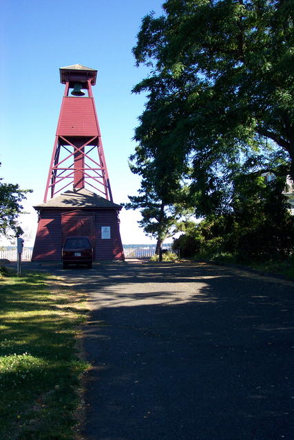 This bell tower used to be used to call out the firemen when there was a fire.