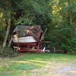 Rob restores sail boats.  Here's one he's working on.