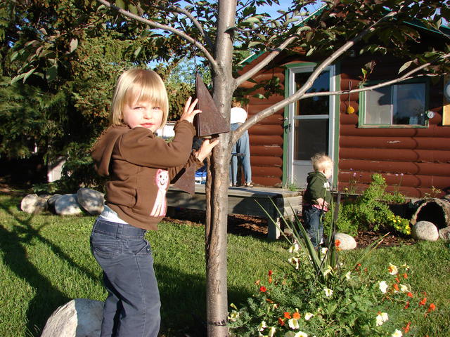 Sometimes it's necessary to help the wind ring the chimes.