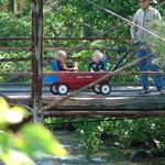 This is a closer look. Both kids loved looking at the water!