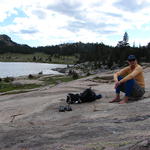 Linda Wright found a nice place to sit and take in the view.