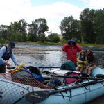 We're packing our boat for our overnight on the Yellowstone.