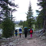 We're hiking from Island Lake toward Beauty Lake.