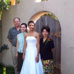 Christina with her father Roy, her sister Annie and her mother Hope