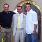 Brad with his dad Bob and his brother Daniel