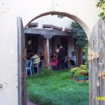 Looking into the courtyard