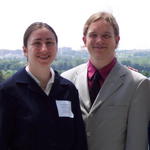 Chris, Carrie and me with the Jefferson Memorial in the background