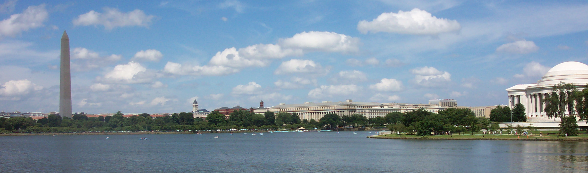 What we saw as we walked toward the Jefferson Memorial.