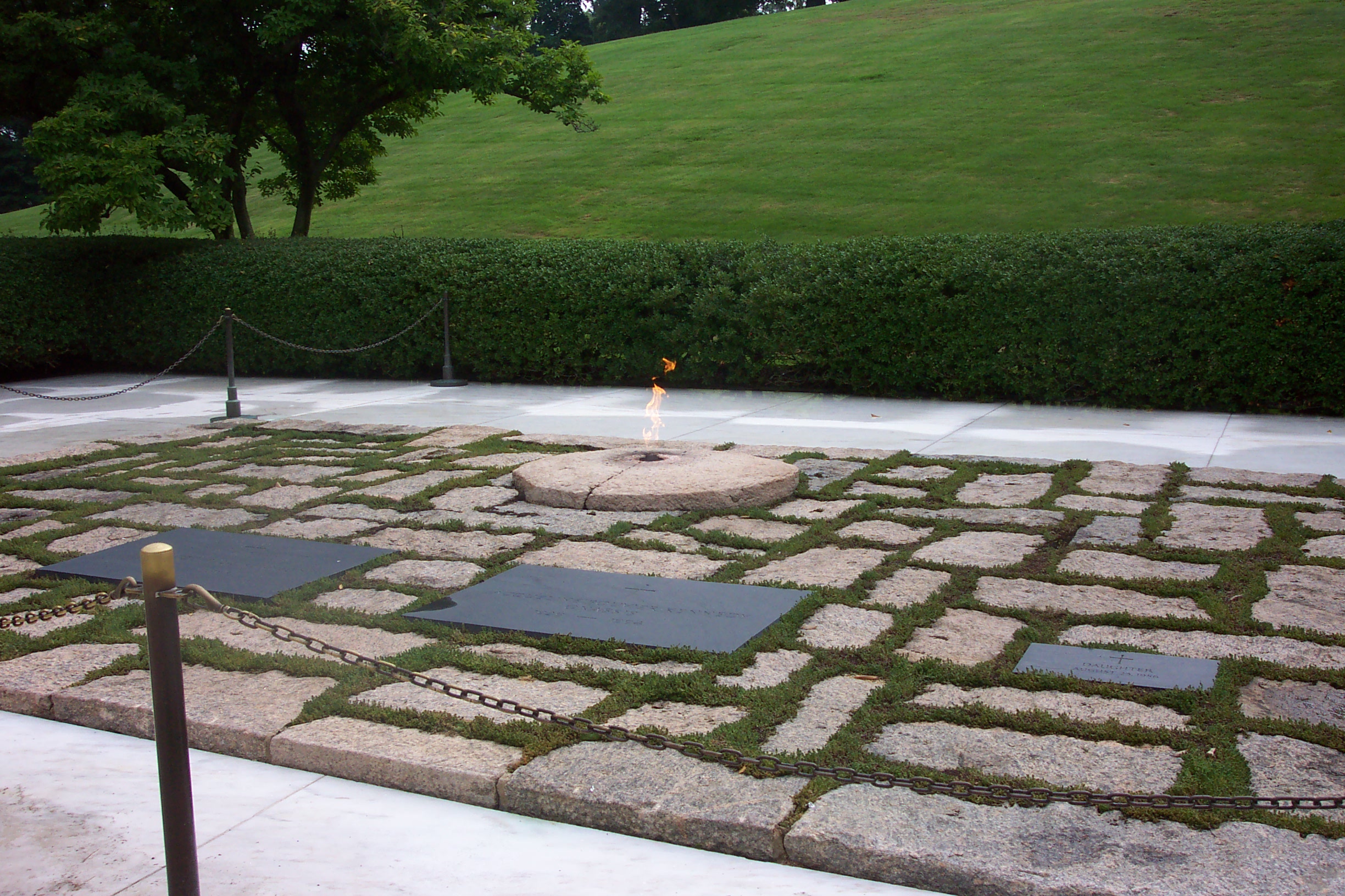 Now we're at Arlington Cemetery.  This is where President Kennedy is buried.