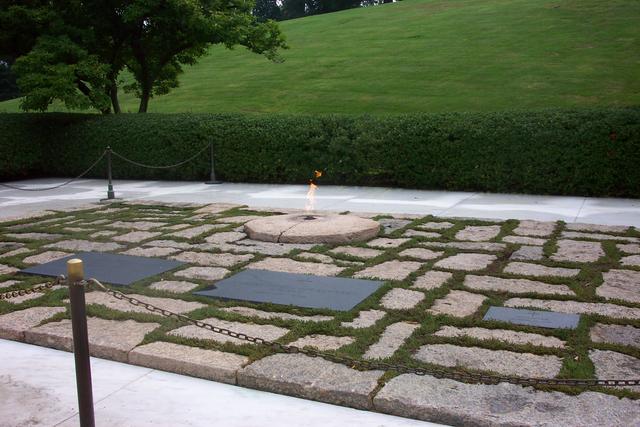 Now we're at Arlington Cemetery.  This is where President Kennedy is buried.