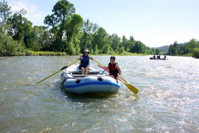 Mary Ann and Fa are enjoying a beautiful day on the river.