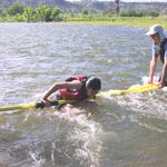 We all discovered that it's not that easy to get over the top of the oar.