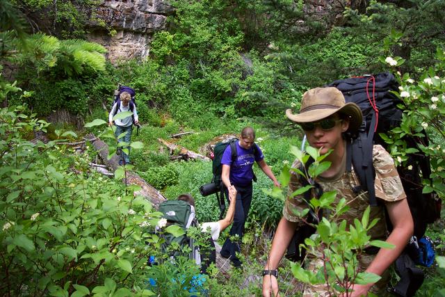 And, we're off through the jungle.  It was an extremely difficult hike.