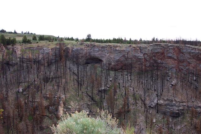 Next day, the kids hiked here.  They're in the cave.