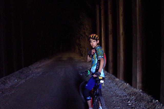 Jeremy enters one of the tunnels.