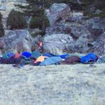 Most of us just slept on tarps on the cold ground.