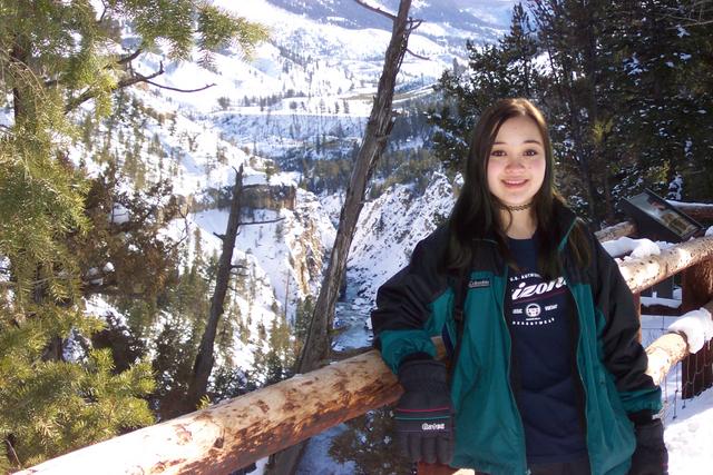 Mal poses so that we can see upstream on the Yellowstone River.