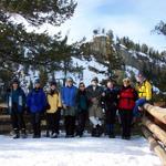 Group photo at the overlook at Tower  Falls.  Unfortunately, this is the best view we'll get of the falls.  The path has been cl