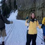 Stopping!  Linda W, Kelsiann and Mike are enjoying the scenery.