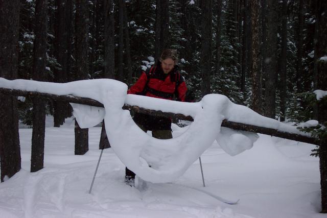 We found this really cool snow formation.