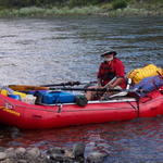 Mike can''t wait to put his new boat on the  Lower Salmon.