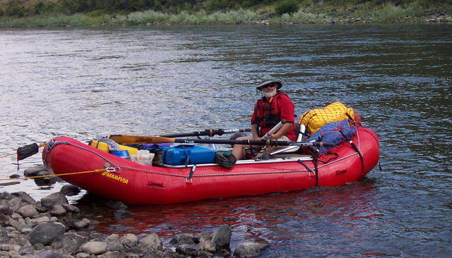 Mike can''t wait to put his new boat on the  Lower Salmon.