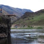 The first jumping-off cliff.  Mal makes it look easy, but it wasn't ... just ask her!