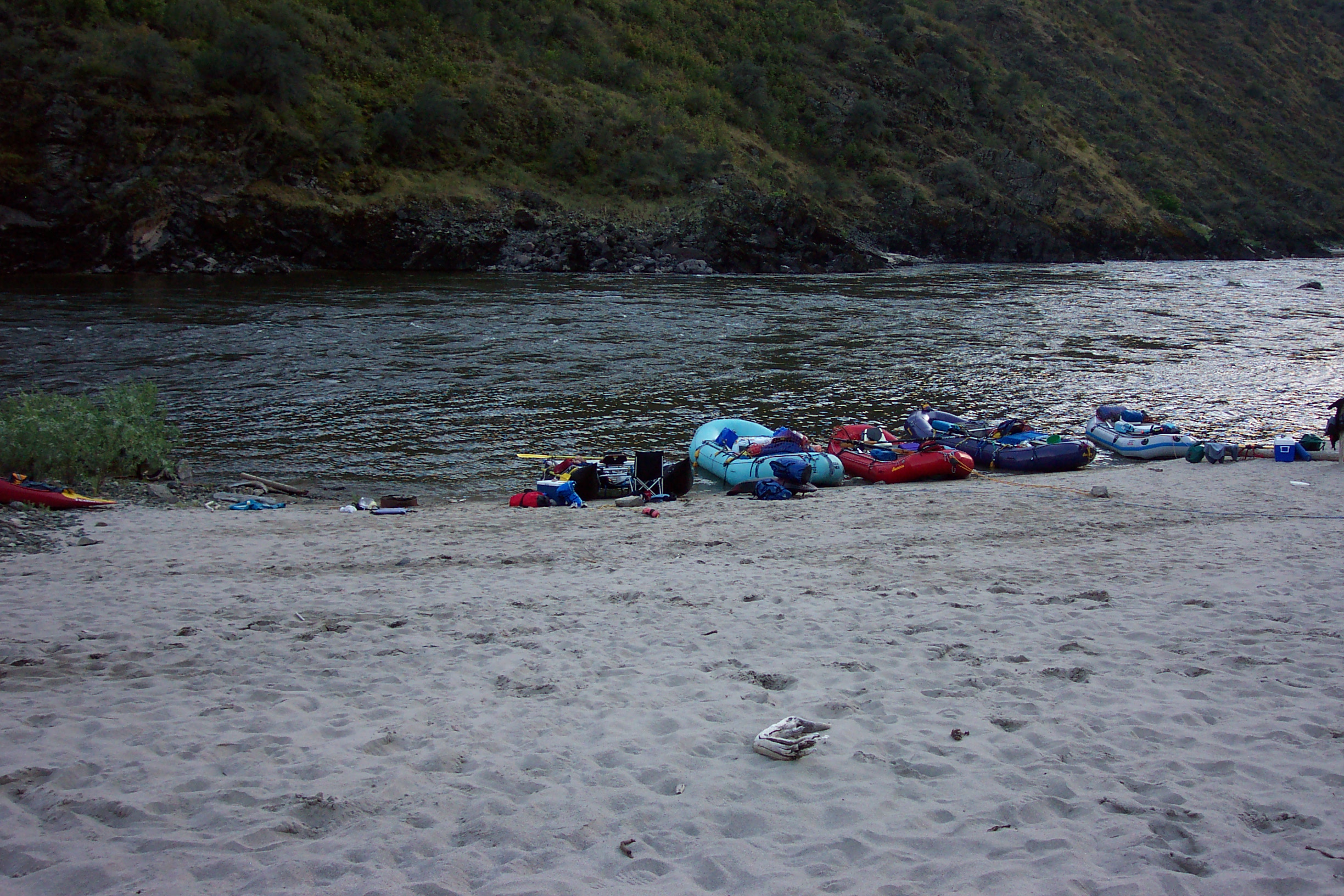 Don't our boats look pretty by the river.