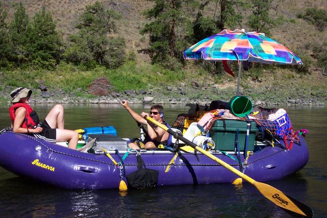 Jim was being a low rider raft.