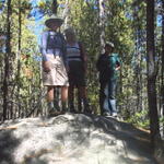 These three climbed rocks all day.